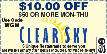Special Coupon Offer for Clear Sky on Park